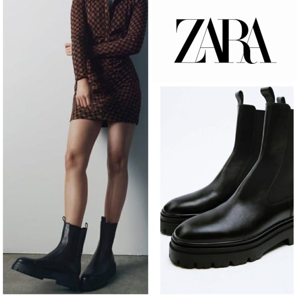 Zara Women's Sleek Black Ankle Boots